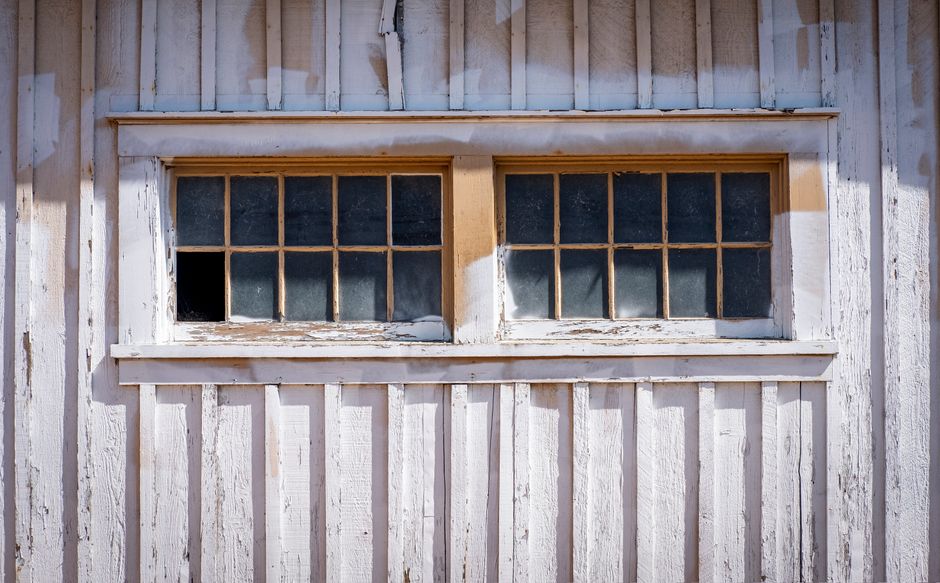 Painted exterior wall of a house in daylight